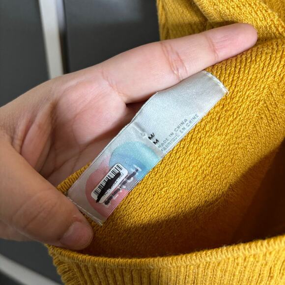 Free People Kristy Sweater Midi Dress Fade Yellow Size M - Picture 6 of 7